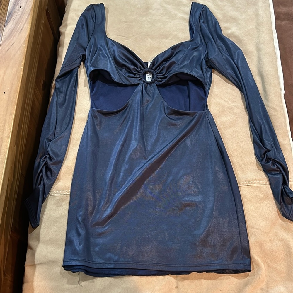 Navy silky dress